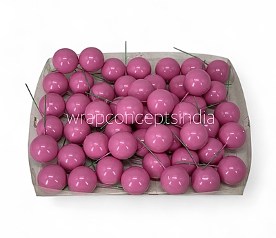 Rose Pink Faux Balls - 40 MM