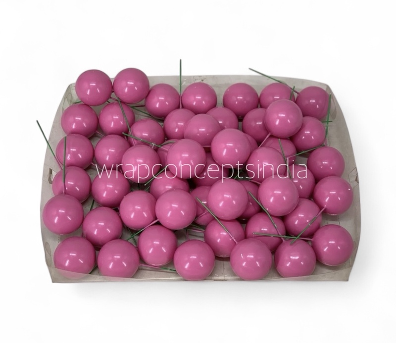 Rose Pink Faux Balls - 40 MM