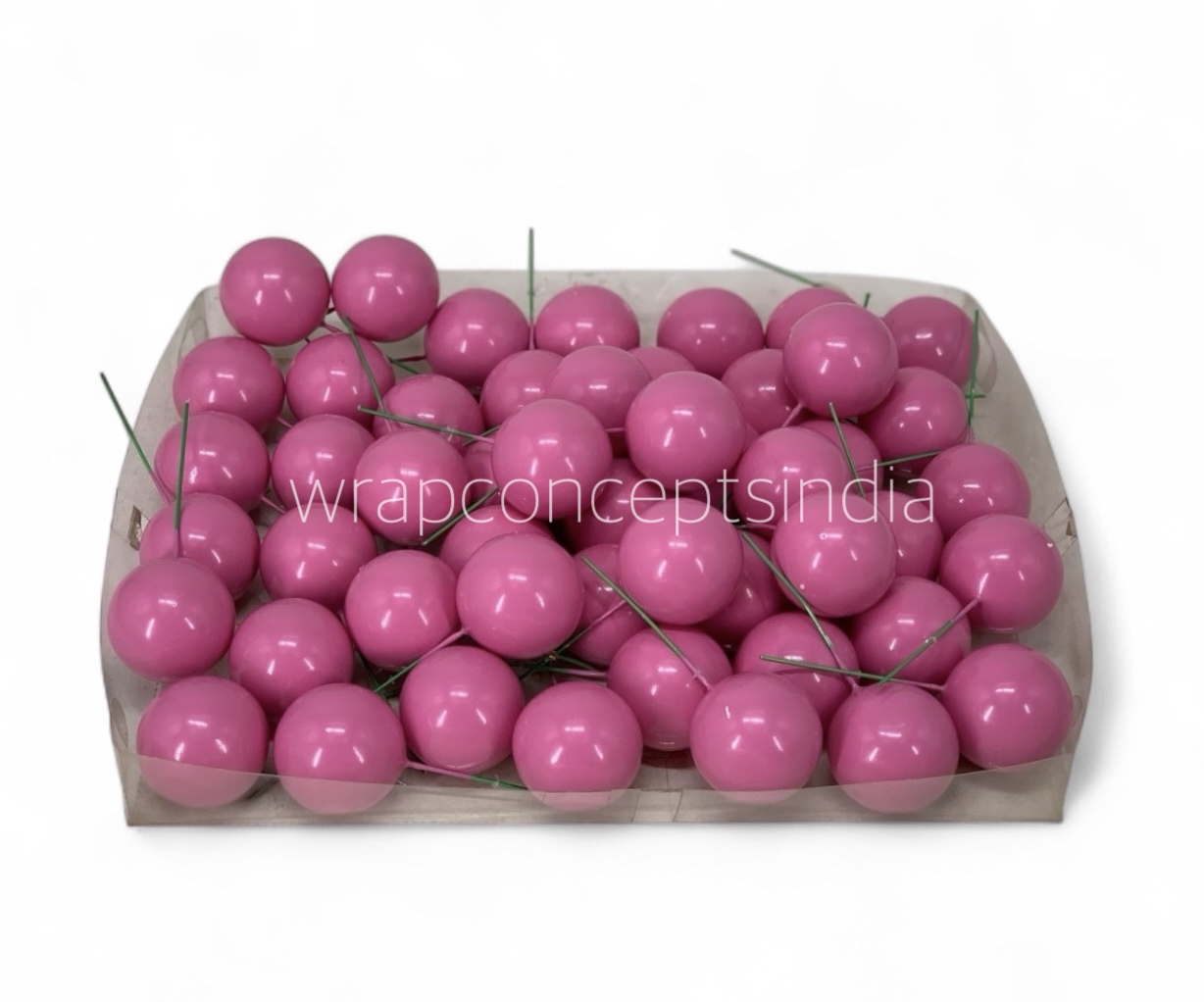 Rose Pink Faux Balls - 40 MM