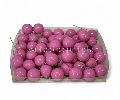 Rose Pink Faux Balls - 40 MM