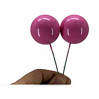 Rose Pink Faux Balls - 40 MM