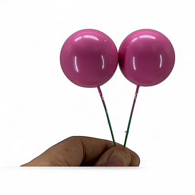 Rose Pink Faux Balls - 40 MM