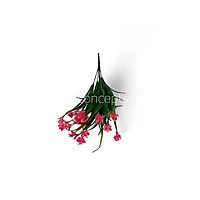 Long Grass Leaves with Magenta Flowers