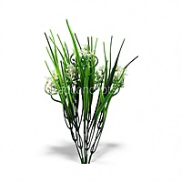 Long Leaves Bunch with White Flowers