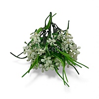 Long Leaves Bunch with White Flowers