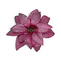 Pink Layered Glitter Poinsettia