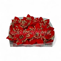 Velvet Royale Poinsettia with Golden Sprigs