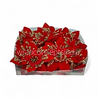 Velvet Royale Poinsettia with Golden Sprigs