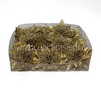 Golden Radiance Mesh Poinsettia