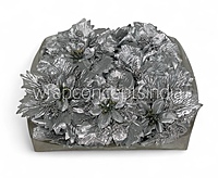 Metallic Silver Elegance Poinsettia