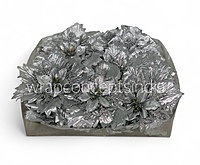 Metallic Silver Elegance Poinsettia