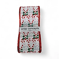 Candy Cane Cheer Burlap Ribbon