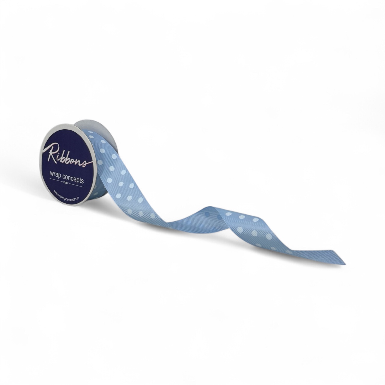 Polka Dot - Baby Blue with White