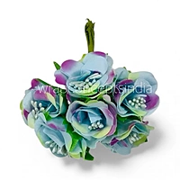 Flowers With Stem - Shaded Blue