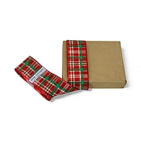 Holiday Tartan Burlap Ribbon
