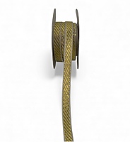 Ribbon with Gold Diagonal Stripes - Multicolour-Baby Pink-100 yards