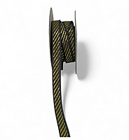 Ribbon with Gold Diagonal Stripes - Multicolour-Baby Pink-100 yards