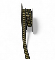 Ribbon with Gold Diagonal Stripes - Multicolour-Baby Pink-100 yards