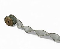 Sheer Ribbon with Gold Wired Edges