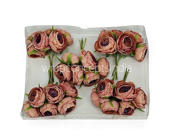 Terracotta Peonies on stick