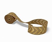 Jute Ribbon with Gold Chevron