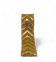 Jute Ribbon with Gold Chevron