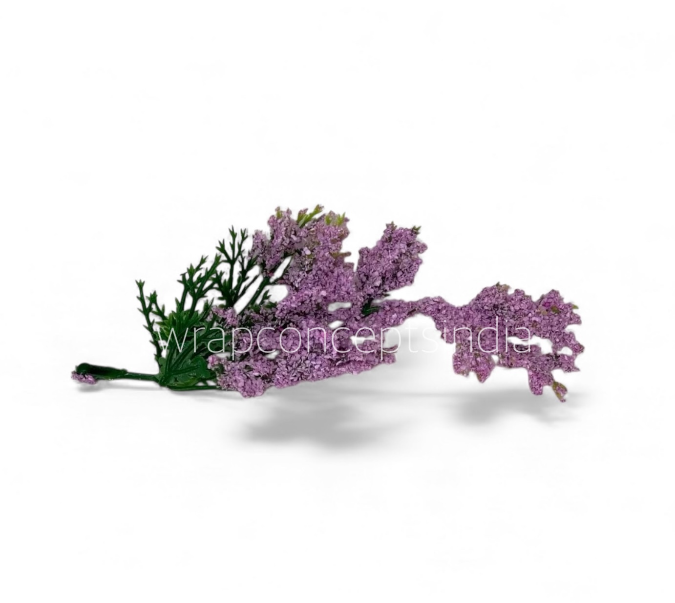 Green Fern Leaves with Lavender Edges