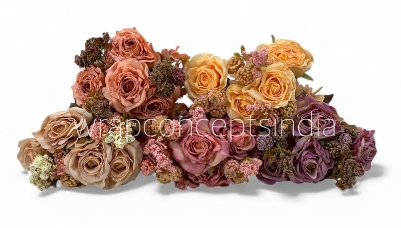 Rustic Charm Rose Bunch-Blush Beige