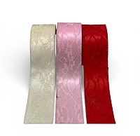 Net Lace Ribbon - Sky/Red/Pink/Cream