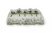 White Luxe Jute Flower With Pollens
