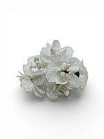 White Luxe Jute Flower With Pollens