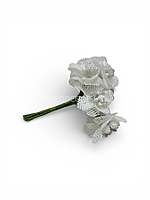 White Luxe Jute Flower With Pollens