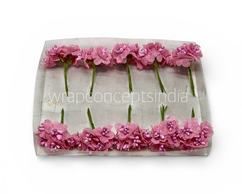 Pink Luxe Jute Flower With Pollens