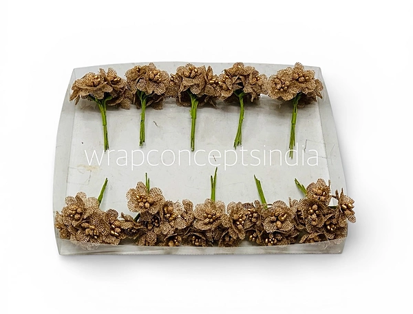 Brown Luxe Jute Flower With Pollens