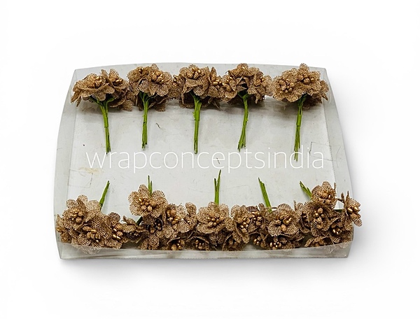 Brown Luxe Jute Flower With Pollens