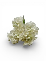 Ivory Luxe Jute Flower With Pollens