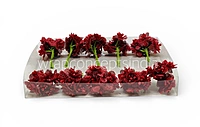 Red Luxe Jute Flower With Pollens