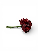 Red Luxe Jute Flower With Pollens