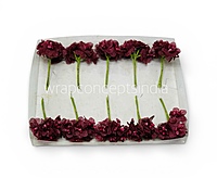 Wine Luxe Jute Flower With Pollens