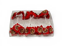 Velvet Red Starburst Flower