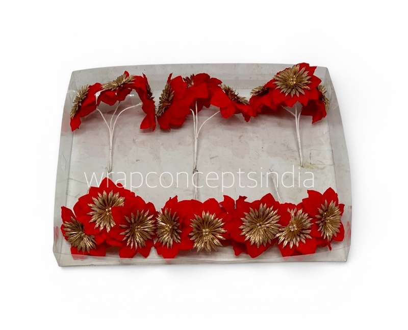 Velvet Red Starburst Flower