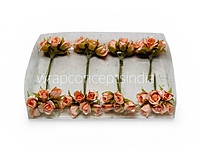 Pumpkin Rose Buds on Stick