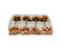 Pumpkin Rose Buds on Stick