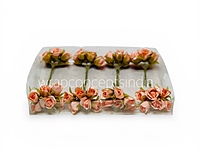 Pumpkin Rose Buds on Stick