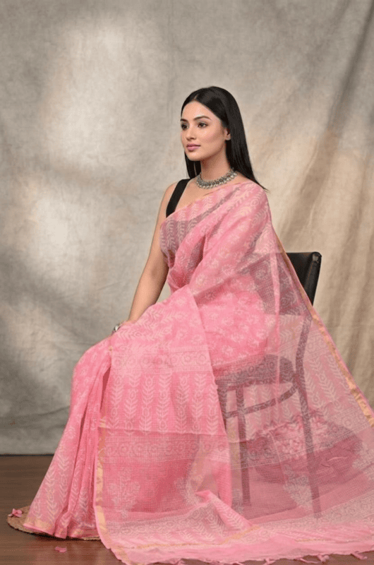 Cotton Kota Doria Saree #1