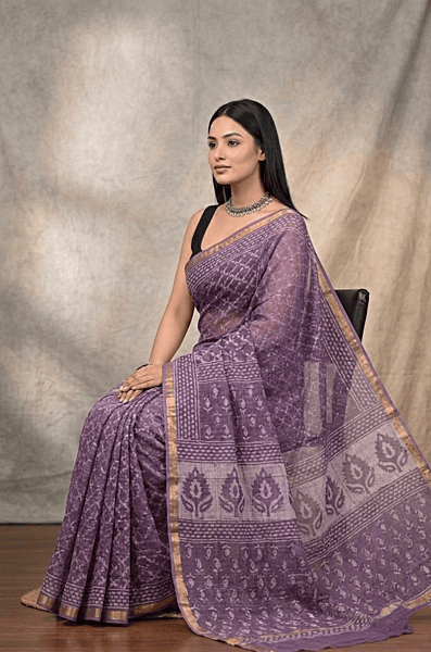 Cotton Kota Doria Saree #4