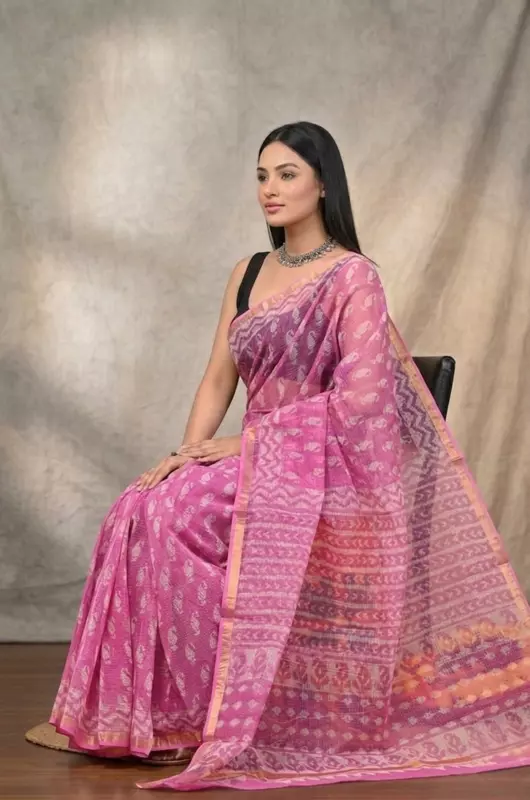 Cotton Kota Doria Saree #7