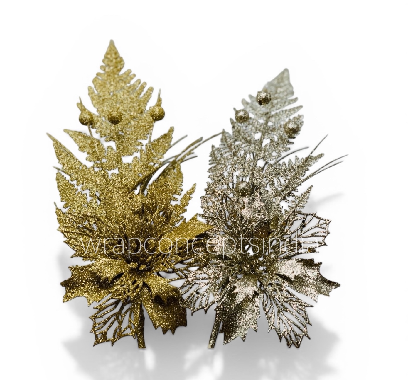 Gilded Fern Picks – Gold/Champagne (Pack of 4)