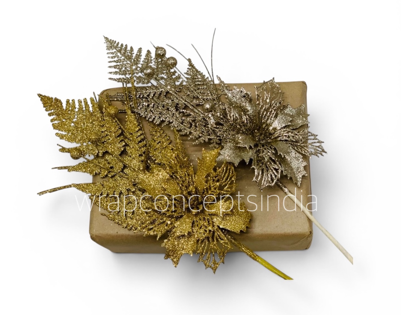 Gilded Fern Picks – Gold/Champagne (Pack of 4)