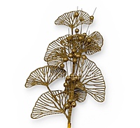 Festive Ginkgo Glitter Picks– Gold/Champagne